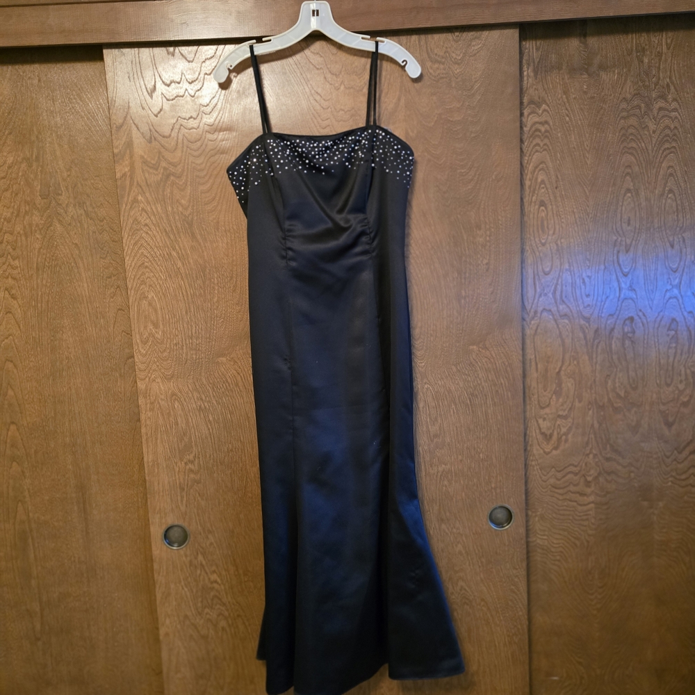 Cache Black Maxi Dress with Embellished Bodice